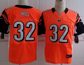 Nike Cincinnati Bengals #32 Jeremy Hill Orange Elite Jersey