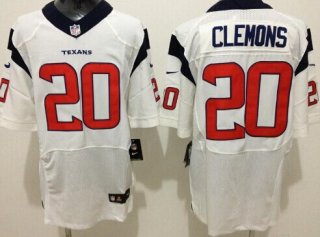 Nike Houston Texans #20 Chris Clemons White Elite Jersey