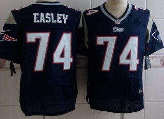 Nike New England Patriots #74 Dominique Easley Blue Elite Jersey