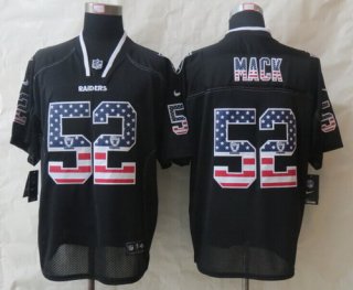 Nike Oakland Raiders #52 Khalil Mack 2014 USA Flag Fashion Black Elite Jersey