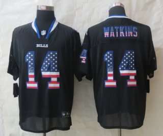 Nike Buffalo Bills #14 Sammy Watkins 2014 USA Flag Fashion Black Elite Jersey