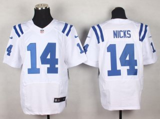 Nike Indianapolis Colts #14 Hakeem Nicks White Elite Jersey