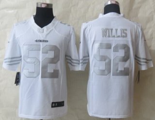 Nike San Francisco 49ers #52 Patrick Willis Platinum White Limited Jersey