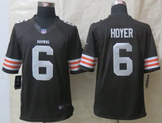 Nike Cleveland Browns #6 Brian Hoyer Brown Limited Jersey