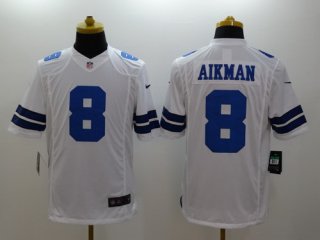 Nike Dallas Cowboys #8 Troy Aikman White Limited Jersey