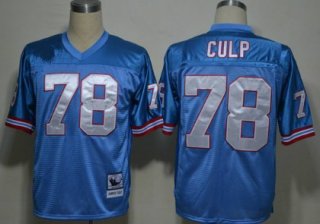 Houston Oilers #78 Cuyley Culp Light Blue Throwback Jersey