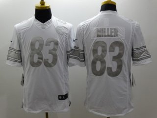 Nike Pittsburgh Steelers #83 Heath Miller Platinum White Limited Jersey