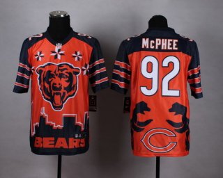 Nike Chicago Bears #92 Pernell McPhee 2015 Noble Fashion Elite Jersey