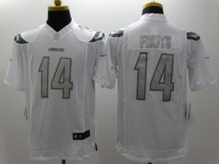 Nike San Diego Chargers #14 Dan Fouts Platinum White Limited Jersey