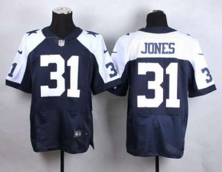 Men's Dallas Cowboys #31 Byron Jones Nike Blue Thanksgiving Elite Jersey