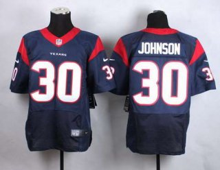 Men's Houston Texans #30 Kevin Johnson Nike Navy Blue Elite Jersey