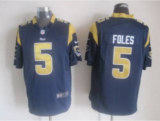 Nike St. Louis Rams #5 Nick Foles Navy Blue Game Jersey