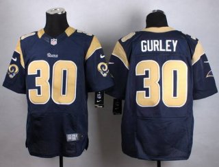 Nike St. Louis Rams #30 Todd Gurley Navy Blue Elite Jersey