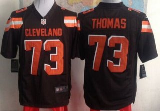 Nike Cleveland Browns #73 Joe Thomas 2015 Brown Game Jersey