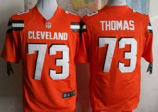 Nike Cleveland Browns #73 Joe Thomas 2015 Orange Game Jersey