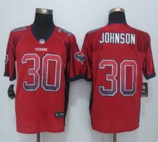 Men's Houston Texans #30 Kevin Johnson Nike Drift Fashion Red Elite Jersey