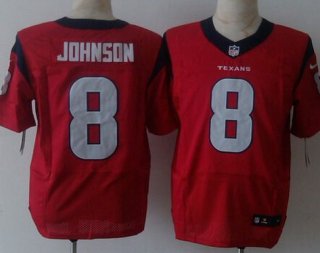 Men's Houston Texans #8 Will Johnson Nike Red Elite Jersey