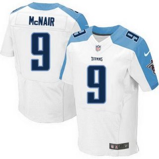 Men's Tennessee Titans #9 Steve McNair Nike White Elite Jersey