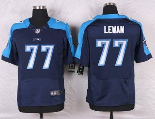 Men's Tennessee Titans #77 Taylor Lewan Navy Blue Alternate NFL Nike Elite Jersey