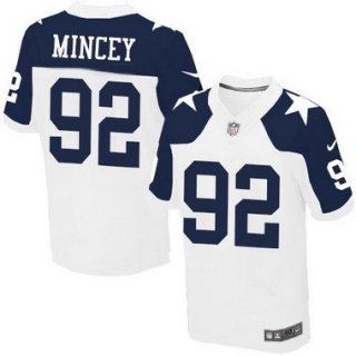 Men's Dallas Cowboys #92 Jeremy Mincey White Thanksgiving Alternate NFL Nike Elite Jersey