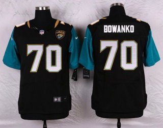 Men's Jacksonville Jaguars #70 Luke Bowanko Black Team Color NFL Nike Elite Jersey