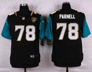 Men's Jacksonville Jaguars #78 Jermey Parnell Black Team Color NFL Nike Elite Jersey