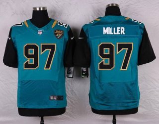 Men's Jacksonville Jaguars #97 Roy Miller Teal Green Alternate NFL Nike Elite Jersey