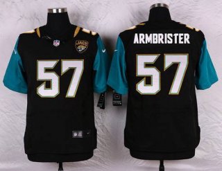 Men's Jacksonville Jaguars #57 Thurston Armbrister Black Team Color NFL Nike Elite Jersey