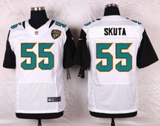 Men's Jacksonville Jaguars #55 Dan Skuta White Road NFL Nike Elite Jersey