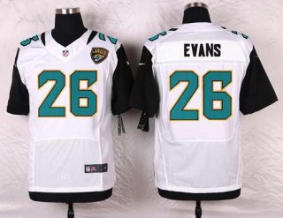 Men's Jacksonville Jaguars #26 Josh Evans White Road NFL Nike Elite Jersey