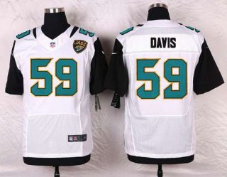 Men's Jacksonville Jaguars #59 Ryan Davis White Road NFL Nike Elite Jersey