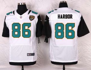 Men's Jacksonville Jaguars #86 Clay Harbor White Road NFL Nike Elite Jersey