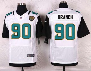 Men's Jacksonville Jaguars #90 Andre Branch White Road NFL Nike Elite Jersey