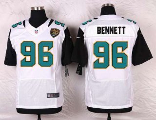 Men's Jacksonville Jaguars #96 Michael Bennett White Road NFL Nike Elite Jersey