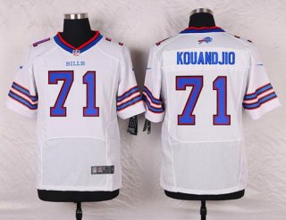 Men's Buffalo Bills #71 Cyrus Kouandjio White Road NFL Nike Elite Jersey