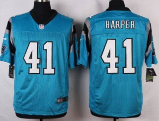 Men's Carolina Panthers #41 Roman Harper Light Blue Alternate NFL Nike Elite Jersey