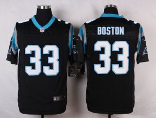 Men's Carolina Panthers #33 Tre Boston Black Team Color NFL Nike Elite Jersey