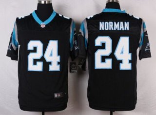 Men's Carolina Panthers #24 Josh Norman Black Team Color NFL Nike Elite Jersey