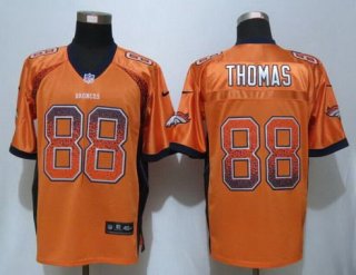 Men's Denver Broncos #88 Demaryius Thomas Orange Drift Fashion NFL Nike Jersey