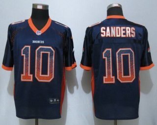 Men's Denver Broncos #10 Emmanuel Sanders Navy Blue Drift Fashion NFL Nike Jersey