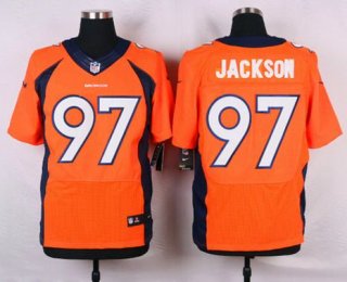 Men's Denver Broncos #97 Malik Jackson Orange Team Color NFL Nike Elite Jersey