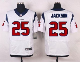 Men's Houston Texans #25 Kareem Jackson White Road NFL Nike Elite Jersey