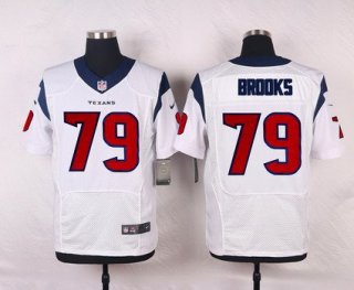 Men's Houston Texans #79 Brandon Brooks White Road NFL Nike Elite Jersey