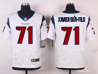 Men's Houston Texans #71 Xavier Su'a-Filo White Road NFL Nike Elite Jersey