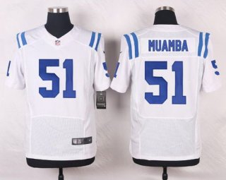 Men's Indianapolis Colts #51 Henoc Muamba White Road NFL Nike Elite Jersey