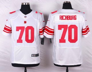 Men's New York Giants #70 Weston Richburg White Road NFL Nike Elite Jersey