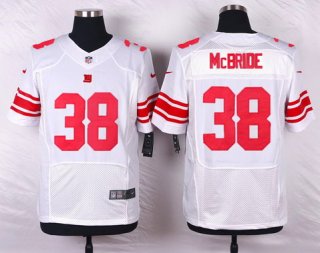 Men's New York Giants #38 Trumaine McBride White Road NFL Nike Elite Jersey