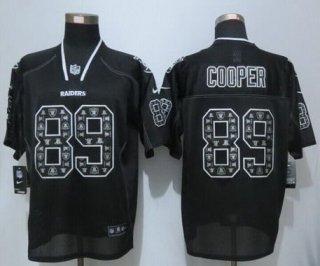 Men's Oakland Raiders #89 Amari Cooper Lights Out Black Ornamented NFL Nike Elite Jersey