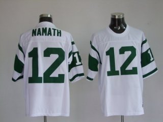 New York Jets #12 Joe Namath White Throwback Jersey