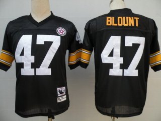 Pittsburgh Steelers #47 Mel Blount Black Throwback Jersey